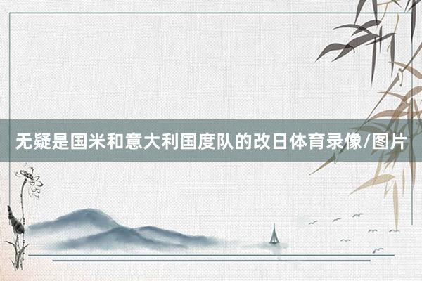 无疑是国米和意大利国度队的改日体育录像/图片