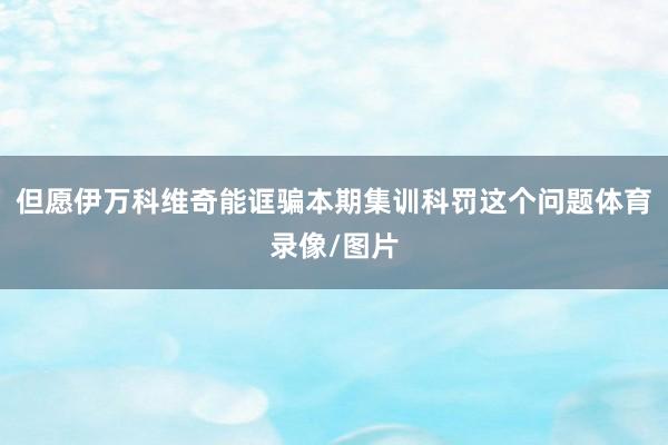 但愿伊万科维奇能诓骗本期集训科罚这个问题体育录像/图片