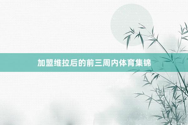 加盟维拉后的前三周内体育集锦 加盟维拉后的前三周内体育集锦