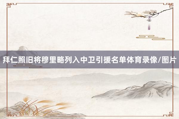 拜仁照旧将穆里略列入中卫引援名单体育录像/图片