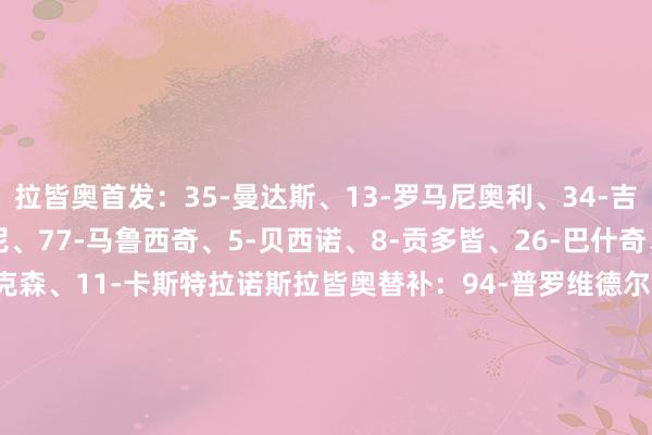 拉皆奥首发:35-曼达斯、13-罗马尼奥利、34-吉拉、3-卢卡·佩莱格里尼、77-马鲁西奇、5-贝西诺、8-贡多皆、26-巴什奇、10-扎卡尼、18-伊萨克森、11-卡斯特拉诺斯拉皆奥替补:94-普罗维德尔、55-弗拉内托、29-拉扎里、25-普罗夫斯加德、4-帕特里克、17-塔瓦雷斯、7-巴什鲁、21-贝拉亚内、19-迪亚、22-坎塞利耶李、14-诺斯林、9-佩德罗AC米兰首发:16-迈尼昂、23-托莫里、5-德温特、31-帕夫洛维奇、30-亚沙里、4-里奇、12-拉比奥特、56-萨勒马科尔斯、2-埃斯图皮尼安、8-奇克、10-莱奥AC米兰替补:94-托里亚尼、1-泰拉恰诺、46-加比亚、27-奥多古、33-巴特萨基、14-莫德里奇、42-萨拉、11-普利西奇、18-恩昆库【赛前信息】 体育最新信息