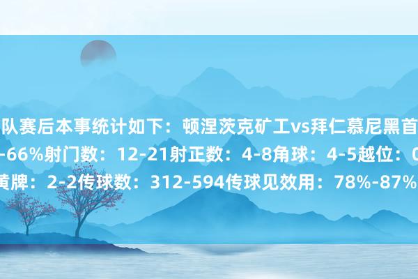两队赛后本事统计如下：顿涅茨克矿工vs拜仁慕尼黑首要心率图控