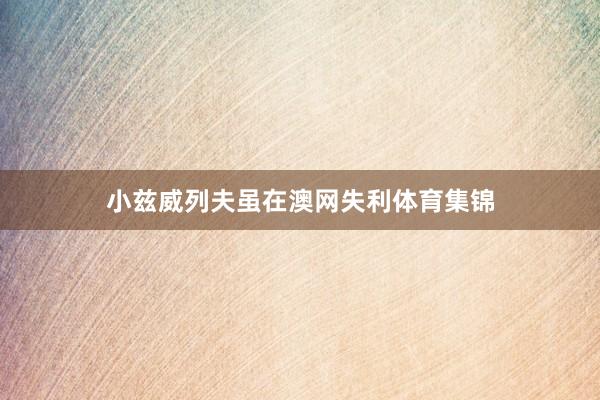 小兹威列夫虽在澳网失利体育集锦