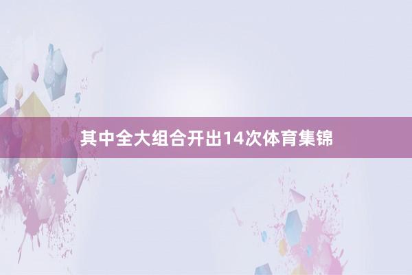 其中全大组合开出14次体育集锦