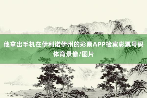 他拿出手机在伊利诺伊州的彩票APP检察彩票号码体育录像/图片