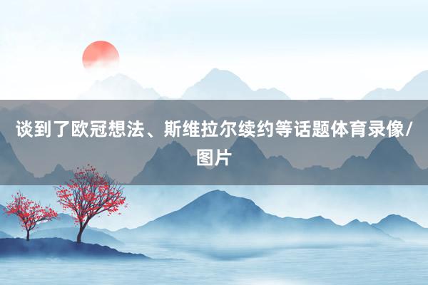 谈到了欧冠想法、斯维拉尔续约等话题体育录像/图片