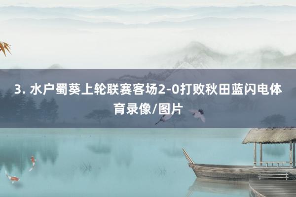 3. 水户蜀葵上轮联赛客场2-0打败秋田蓝闪电体育录像/图片