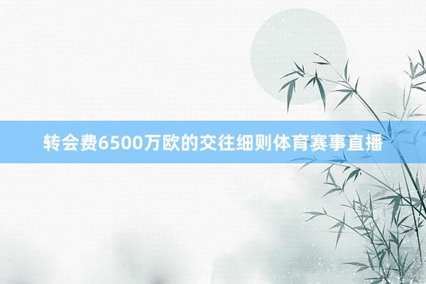 转会费6500万欧的交往细则体育赛事直播