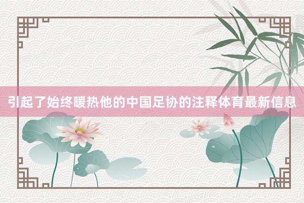引起了始终暖热他的中国足协的注释体育最新信息