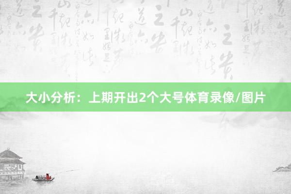 大小分析：上期开出2个大号体育录像/图片