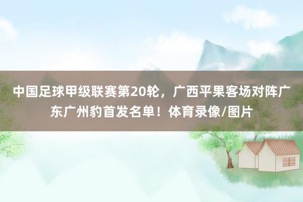 中国足球甲级联赛第20轮，广西平果客场对阵广东广州豹首发名单