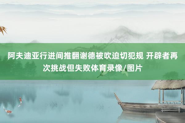 阿夫迪亚行进间推翻谢德被吹迫切犯规 开辟者再次挑战但失败体育