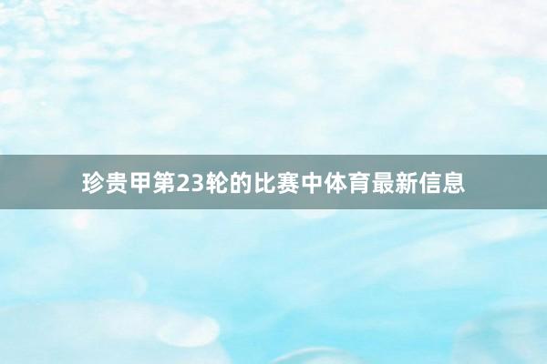 珍贵甲第23轮的比赛中体育最新信息