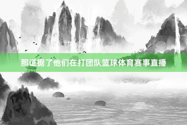 那证据了他们在打团队篮球体育赛事直播