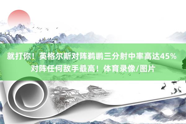 就打你！英格尔斯对阵鹈鹕三分射中率高达45% 对阵任何敌手最