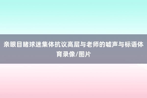 亲眼目睹球迷集体抗议高层与老师的嘘声与标语体育录像/图片