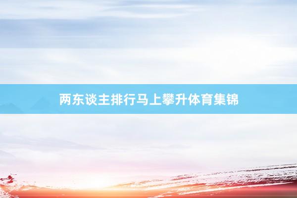 两东谈主排行马上攀升体育集锦