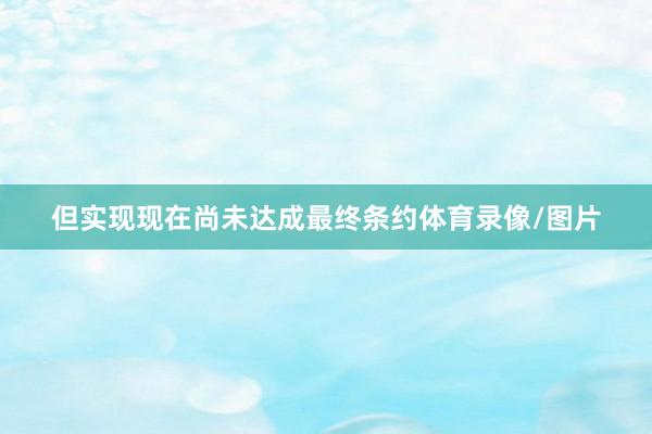 但实现现在尚未达成最终条约体育录像/图片